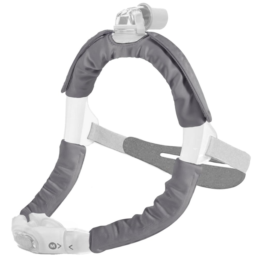 3 Packs Satin CPAP Strap Covers, CPAP Strap Cushions, Comfort CPAP Face Mask Cushion Pads CPAP Mask Covers to fit Dreamwear Universal Silky CPAP Headgear Pads for Reducing Red Marks(Gray)