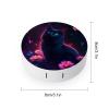 Black Cat Daisy Butterflies Contact Lens Case Portable Travel Box Holder with Mirror view 2