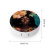 African USA Woman Contact Lens Case Portable Travel Box Holder with Mirror view 2