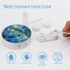 Bass Fishing Contact Lens Case Portable Travel Box Holder with Mirror view 3