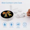 Autism Awareness Bow Contact Lens Case Portable Travel Box Holder with Mirror view 3