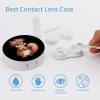 Cute Squirrel with Flowers Contact Lens Case Portable Travel Box Holder with Mirror view 3