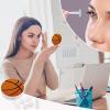 Basketball Background Contact Lens Case Portable Travel Box Holder with Mirror view 4
