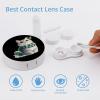 Cat Butterfly Contact Lens Case Portable Travel Box Holder with Mirror view 3