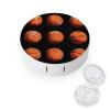 Basketball Contact Lens Case Portable Travel Box Holder with Mirror view 1