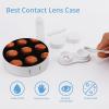 Basketball Contact Lens Case Portable Travel Box Holder with Mirror view 3
