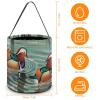FodPand Chinese Style Mandarin Ducks Halloween Trick Or Treat Bucket, Reusable Goodie Candy Basket, Snack Bag Large Gift Tote Bags with Handles for Gifts Wrapping Party Favors Supplies view 2