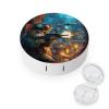 Cat Contact Lens Case Portable Travel Box Holder with Mirror view 1
