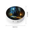 Black Cat Contact Lens Case Portable Travel Box Holder with Mirror view 2