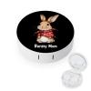 Bunny Rabbit Mom Contact Lens Case Portable Travel Box Holder with Mirror view 1