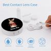 Bunny Rabbit Mom Contact Lens Case Portable Travel Box Holder with Mirror view 3