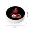 Red Cardinal Baseball Contact Lens Case Portable Travel Box Holder with Mirror view 2