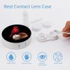 Red Cardinal Baseball Contact Lens Case Portable Travel Box Holder with Mirror view 3