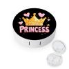 Birthday Princess Contact Lens Case Portable Travel Box Holder with Mirror view 1