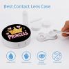 Birthday Princess Contact Lens Case Portable Travel Box Holder with Mirror view 3