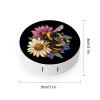 Bees on Flowers Contact Lens Case Portable Travel Box Holder with Mirror view 2