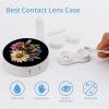 Bees on Flowers Contact Lens Case Portable Travel Box Holder with Mirror view 3