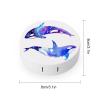 FodPand Orca Killer Whale Contact Lens Case,Compact Portable Circle Contacts Lenses Case with Mirror Tweezers Contacts Lenses Container for Travel Daily Life view 2