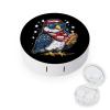 Bald Ea-gles Hotdog U.S Flag 4th Of July Contact Lens Case Portable Travel Box Holder with Mirror view 1