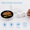 Dachshund Hot Dog Contact Lens Case Portable Travel Box Holder with Mirror view 3