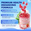 2 Pack Vegan Omega 3 Gummies 1000mg+CoQ10+Magnesium - w/Algae EPA 600mg & DHA 400mg, Fish Oil Omega-3 Supplements Alternative for Adults, for Brain, Eye, Immune Health, Strawberry Flavor, 120 Count view 4