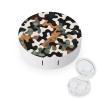 Camouflage Print Contact Lens Case Portable Travel Box Holder with Mirror view 1