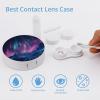 Aurora And Meteor Shower Contact Lens Case Portable Travel Box Holder with Mirror view 3
