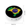 Brazil Flag Map Contact Lens Case Portable Travel Box Holder with Mirror view 2