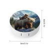 Bear Mama Wild Anima Contact Lens Case Portable Travel Box Holder with Mirror view 2