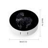 Black Arabian Horse Contact Lens Case Portable Travel Box Holder with Mirror view 2