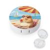 Cute Guinea Pigs Beach Contact Lens Case Portable Travel Box Holder with Mirror view 1