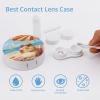 Cute Guinea Pigs Beach Contact Lens Case Portable Travel Box Holder with Mirror view 3