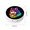 Colorful LGBT Wolf Contact Lens Case Portable Travel Box Holder with Mirror view 2