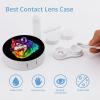 Colorful LGBT Wolf Contact Lens Case Portable Travel Box Holder with Mirror view 3