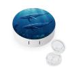 Blue Whale Contact Lens Case Portable Travel Box Holder with Mirror view 1