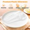 SIUQ 360 Count Heavy Duty Clear Plastic Silverware,Plastic Cutlery Set view 4