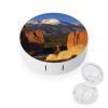 FodPand Pikes Peak Colorado Contact Lens Case,Compact Portable Circle Contacts Lenses Case with Mirror Tweezers Contacts Lenses Container for Travel Daily Life view 1
