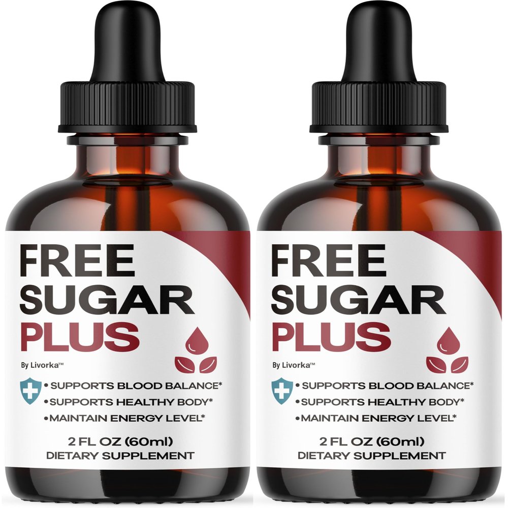 (2 Pack) FreeSugar Plus - Official FreeSugar Plus Liquid Drops Premium Advanced Formula, FreeSugarPlus Droppers All Natural Ingredients Support for Overall Health & Wellness, 2 Bottles for 2 Months