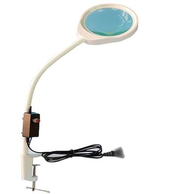 10X Magnifying Glass with Light and Clamp, Dimmable LED Magnifying Lamp, Adjustable Gooseneck, Perfect for Crafts, Hobbies, Reading, Nail Repair, Close Work, Hands-Free Use