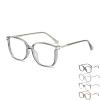 Women's Portable Fashion Anti-Blue Light Reading Glasses, Large Frame, Reading Glasses for Women (Grey,+ 0) view 1