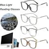 Women's Portable Fashion Anti-Blue Light Reading Glasses, Large Frame, Reading Glasses for Women (Grey,+ 0) view 2