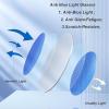 Women's Portable Fashion Anti-Blue Light Reading Glasses, Large Frame, Reading Glasses for Women (Grey,+ 0) view 3