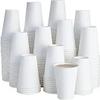 16 oz White Paper Hot Cups Disposable Coffee Cups Hot Drink Paper Cups for Latte Cappuccino Tea Chocolate (200) view 3
