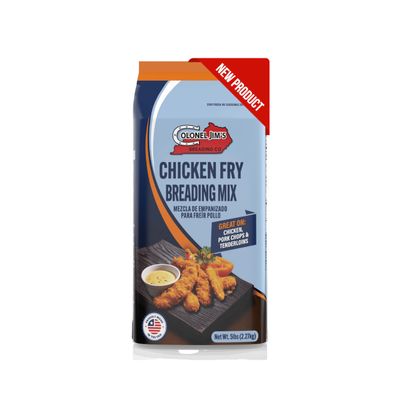 Colonel Jim's Chicken Fry Breading Mix, 5 lb (80 oz) Bag - Southern Style Coating for Crispy Fried Chicken - Professional Restaurant-Quality - Made in USA