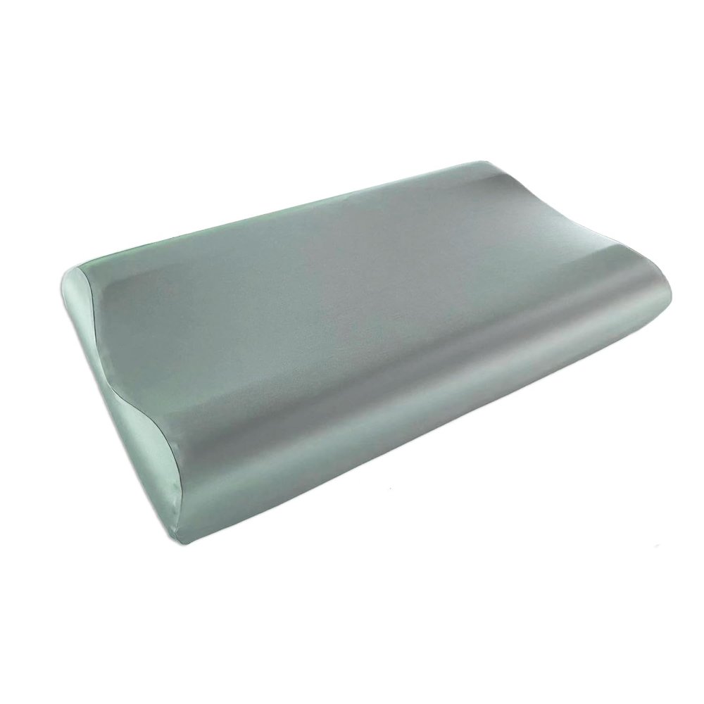 QILELE Neck-Relieving Pillow for use on Bed - Ice-Silk Covered Memory Foam Pillow for Sleep