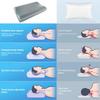 QILELE Neck-Relieving Pillow for use on Bed - Ice-Silk Covered Memory Foam Pillow for Sleep view 3