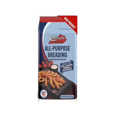 Colonel Jim's All Purpose Breading, 5 lb (80 oz) Bag - Versatile Fry Coating for Chicken, Fish & Vegetables - Professional Restaurant-Quality - Made in USA