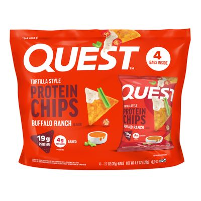 Quest Nutrition Buffalo Ranch Tortilla Style Protein Chips, 4 Count