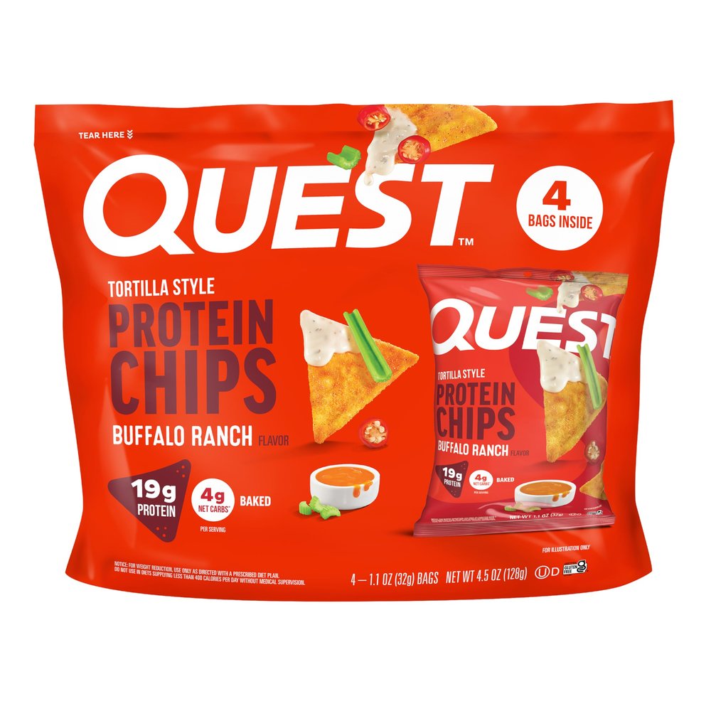 Quest Nutrition Buffalo Ranch Tortilla Style Protein Chips, 4 Count
