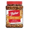 Fisher Snack Spicy Cajun Trail Mix, 29.5 oz (Pack of 1), Resealable Jar, Bold & Crunchy Snack Mix with Peanuts, Corn Nuggets, Sesame Sticks, and Corn Sticks, Mildly Spicy Party Trailmix, Snacks for Adults view 1